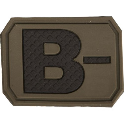 MILTEC 3D PVC Nášivka/Patch B NEG, 3,8x2,8cm - olive drab (16831401)