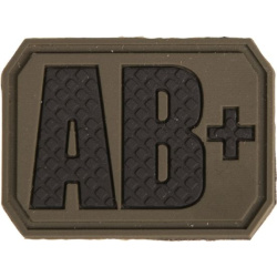 MILTEC 3D PVC Nášivka/Patch AB POS, 3,8x2,8cm - olive drab (16831501)