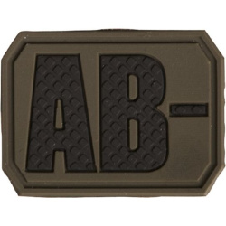 MILTEC 3D PVC Nášivka/Patch AB NEG, 3,8x2,8cm - olive drab (16831601)