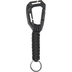 MILTEC Paracord držiak na klúče s karabinou - black (15908002)