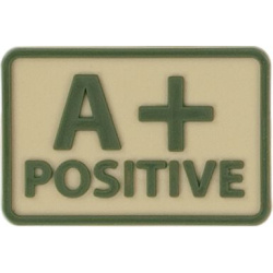 HELIKON 3D PVC Nášivka/Patch A POS (set 2ks) - khaki (OD-BLP-RB-13 A/Rh+)