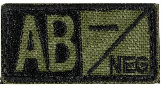 CONDOR Textilná Nášivka/Patch AB NEG, 5x2,5cm - olivová (229AB-001)