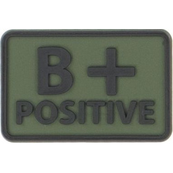 HELIKON 3D PVC Nášivka/Patch B POS (set 2ks) - olive green (OD-BLP-RB-02 B/Rh+)