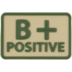 HELIKON 3D PVC Nášivka/Patch B POS (set 2ks) - khaki (OD-BLP-RB-13 B/Rh+)