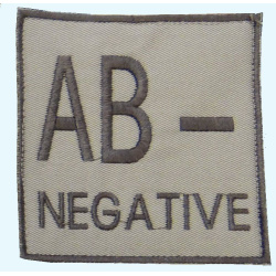 Textilná Nášivka/Patch AB NEG, 9x9cm - tan