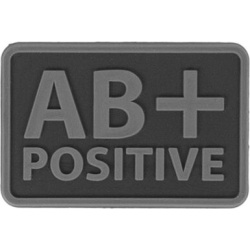 HELIKON 3D PVC Nášivka/Patch AB POS (set 2ks) - black (OD-BLP-RB-01 AB/Rh+)