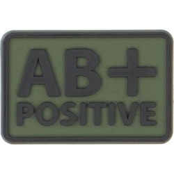 HELIKON 3D PVC Nášivka/Patch AB POS (set 2ks) - olive green (OD-BLP-RB-02 AB/Rh+)