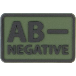 HELIKON 3D PVC Nášivka/Patch AB NEG (set 2ks)  - olive green (OD-BLP-RB-02 AB/Rh-)