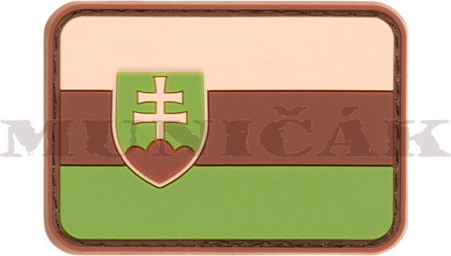 JTG 3D PVC Nášivka/Patch Slovakia Flag - zelená / hnedá