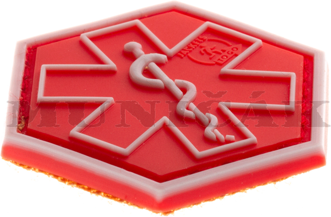 JTG 3D PVC Nášivka/Patch Paramedic Hexagon - červená