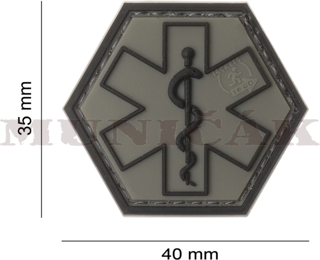 JTG 3D PVC Nášivka/Patch Paramedic Hexagon - ranger green