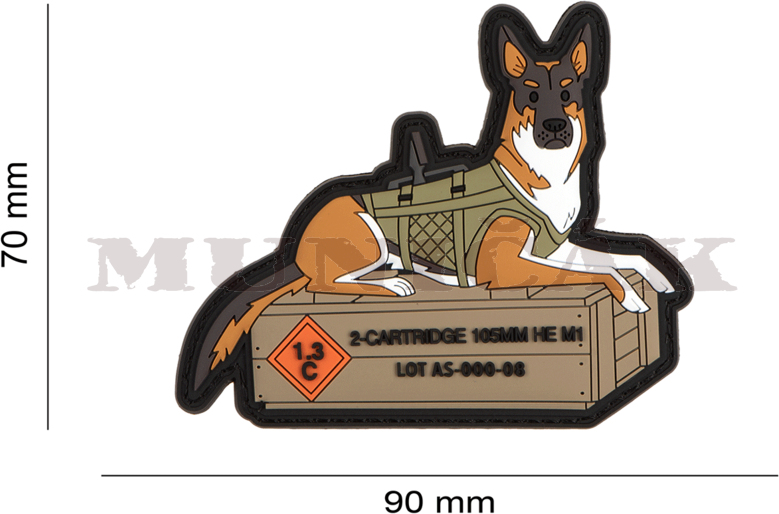 AIRSOFTOLOGY 3D PVC Nášivka/Patch German Shepard - farebná