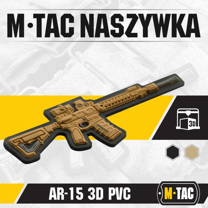 M-TAC 3D PVC Nášivka/Patch AR-15 - coyote (51112005)