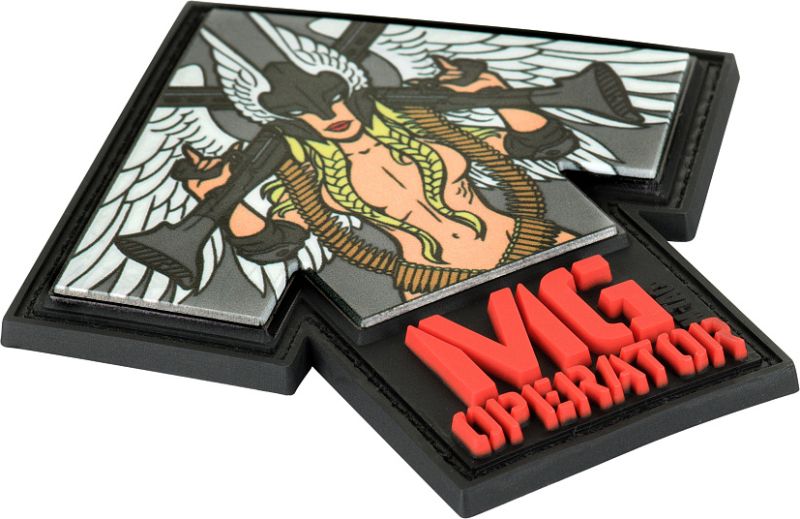 M-TAC 3D PVC Nášivka/Patch MG Operator - red / grey (51348102)