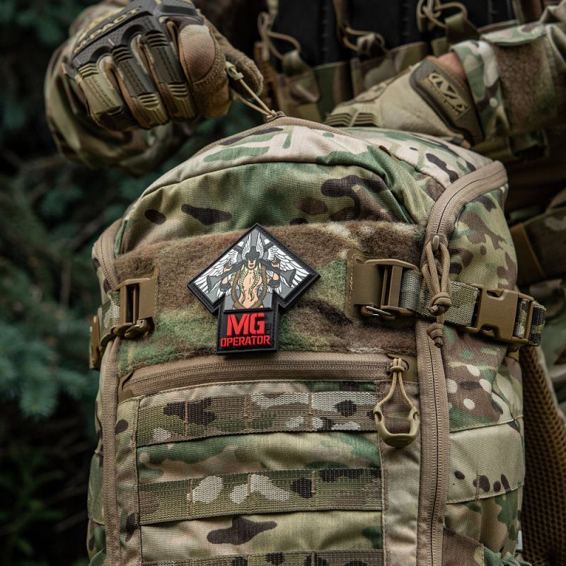 M-TAC 3D PVC Nášivka/Patch MG Operator - red / grey (51348102)