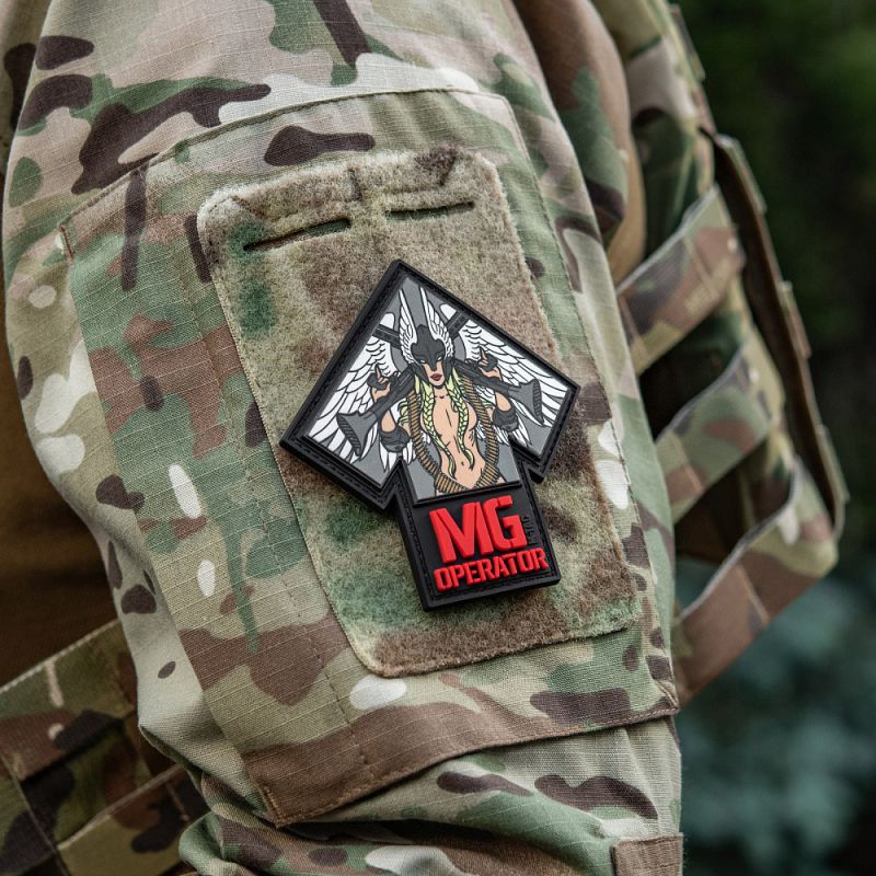 M-TAC 3D PVC Nášivka/Patch MG Operator - red / grey (51348102)