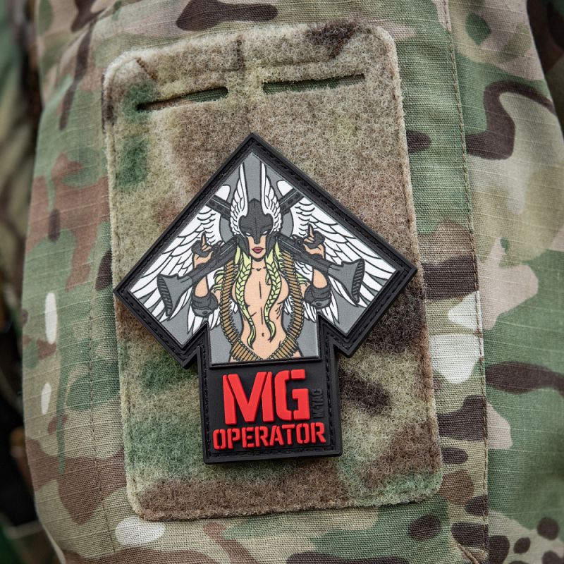 M-TAC 3D PVC Nášivka/Patch MG Operator - red / grey (51348102)