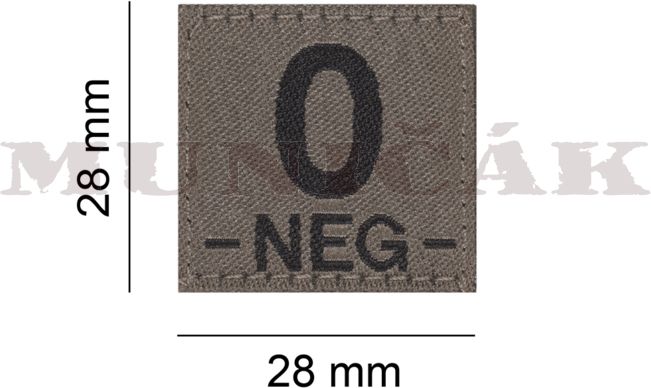 CLAW GEAR Textilná Nášivka/Patch 0 NEG - RAL7013 (18443)