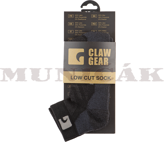 CLAW GEAR Ponožky Merino Low Cut - čierne (37201)