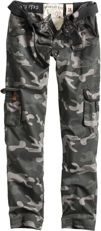 SURPLUS Dámske dlhé nohavice Premium Slimmy - black camo (33-3588-42)