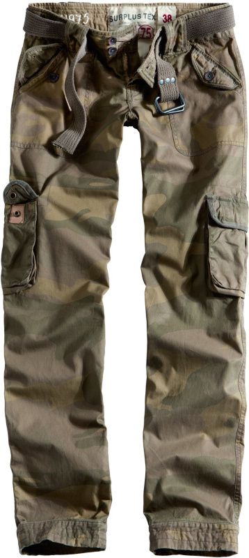 SURPLUS Dámske dlhé nohavice Premium Slimmy prané - woodland (33-3588-62)