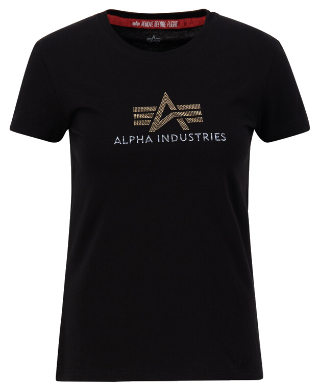 ALPHA INDUSTRIES Dámske tričko Crystal T - black (136063/03)