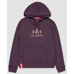 ALPHA INDUSTRIES Dámska mikina New Basic Hoody - plum (196032/719)