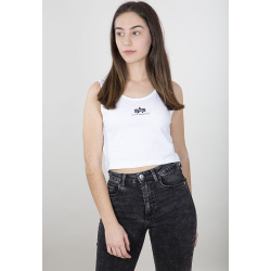 ALPHA INDUSTRIES Dámske tielko Basic Crop-Tank SL - biele (116079/09)