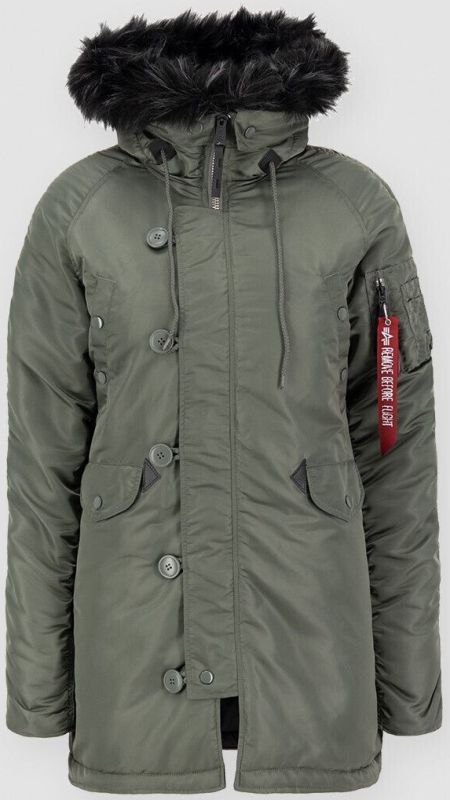 ALPHA INDUSTRIES Dámska bunda N3B VF 59 - vintage green/black (113007/703)