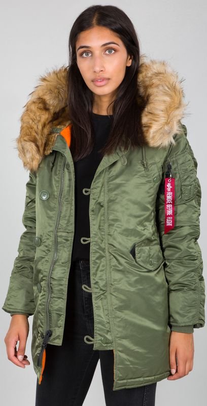 ALPHA INDUSTRIES Dámska bunda N3B VF 59 - sage green (113007/01)