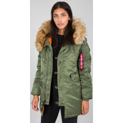 ALPHA INDUSTRIES Dámska bunda N3B VF 59 - sage green (113007/01)