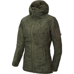 HELIKON Dámska bunda Wolfhound hoodie, Climashield Apex 67g - desert night camo (KU-WWH-NL-0L)