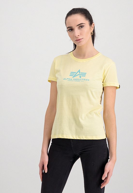 ALPHA INDUSTRIES Dámske tričko New Basic - pastel yellow (196051/495)