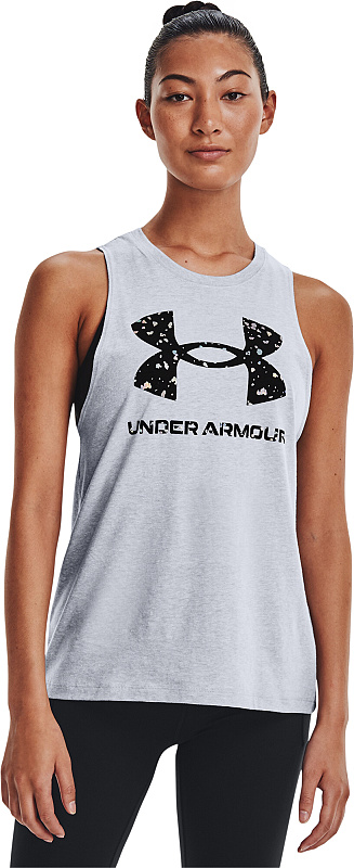 UNDER ARMOUR Dámske Tielko Live Sportstyle Graphic - šedé (1356297-011)