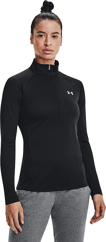 UNDER ARMOUR Dámske tričko s dlhým rukávom Tech 1/2 Zip - čierne (1320126-001)