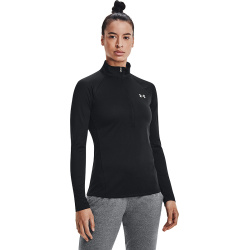 UNDER ARMOUR Dámske tričko s dlhým rukávom Tech 1/2 Zip - čierne (1320126-001)