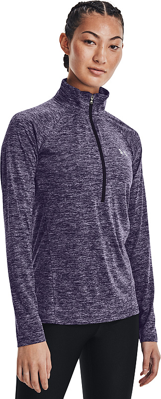 UNDER ARMOUR Dámske tričko s dlhým rukávom  Tech 1/2 Zip - fialové (1320128-571)