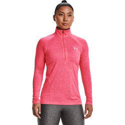 UNDER ARMOUR Dámske tričko s dlhým rukávom  Tech 1/2 Zip - Twist - ružové (1320128-653)