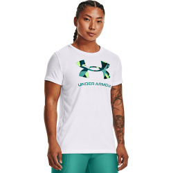 UNDER ARMOUR Dámske tričko UA SPORTSTYLE LOGO SS - biele (1356305-106)