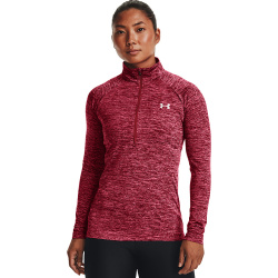 UNDER ARMOUR Dámske tričko s dlhým rukávom  Tech 1/2 Zip - Twist - tmavo ružová (1320128-664)