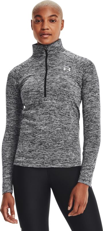 UNDER ARMOUR Dámske tričko s dlhým rukávom Tech 1/2 Zip - Twist - čierne (1320128-001)