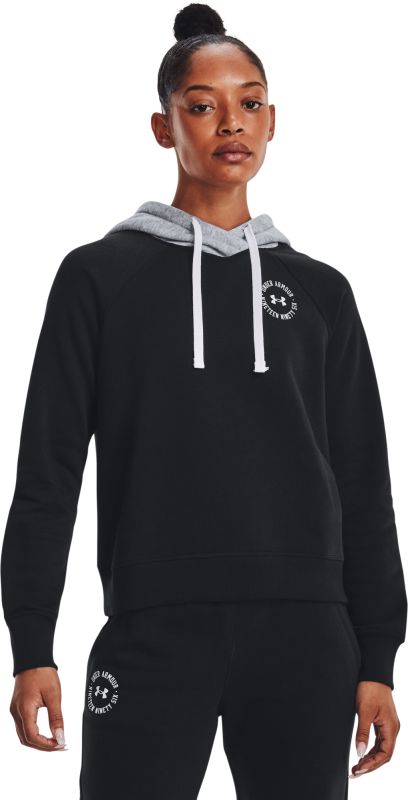 UNDER ARMOUR Dámska mikina Rival Fleece CB Hoodie - čierna (1373031-001)