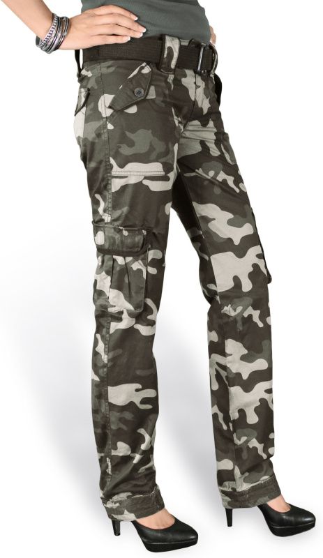 SURPLUS Dámske dlhé nohavice Premium Slimmy - black camo (33-3588-42)