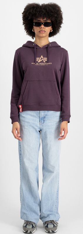 ALPHA INDUSTRIES Dámska mikina New Basic Hoody - plum (196032/719)