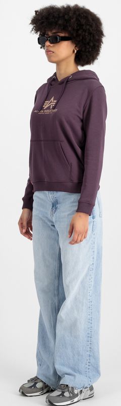 ALPHA INDUSTRIES Dámska mikina New Basic Hoody - plum (196032/719)