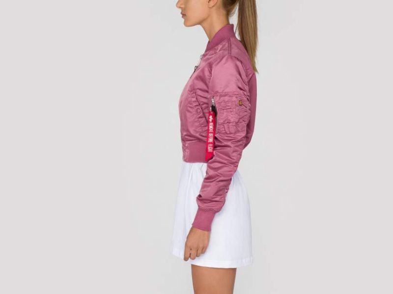 ALPHA INDUSTRIES Dámska bunda MA-1 PM Cropped - dusty pink (176006/60)