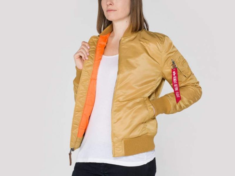 ALPHA INDUSTRIES Dámska bunda MA-1 VF 59 - zlatá (133009/145)