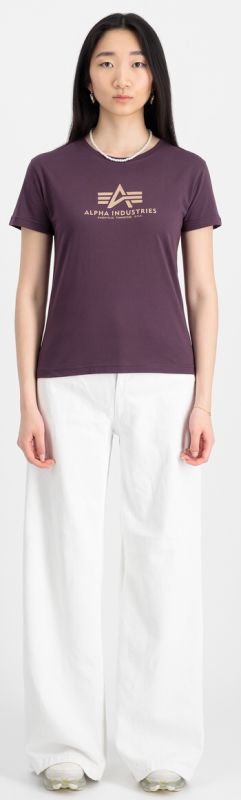 ALPHA INDUSTRIES Dámske tričko New Basic - plum (196051/719)