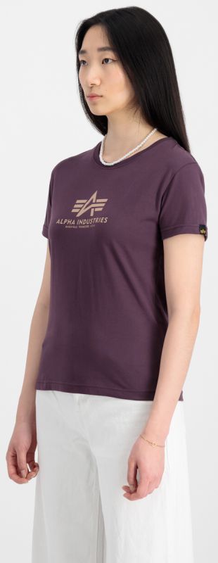 ALPHA INDUSTRIES Dámske tričko New Basic - plum (196051/719)