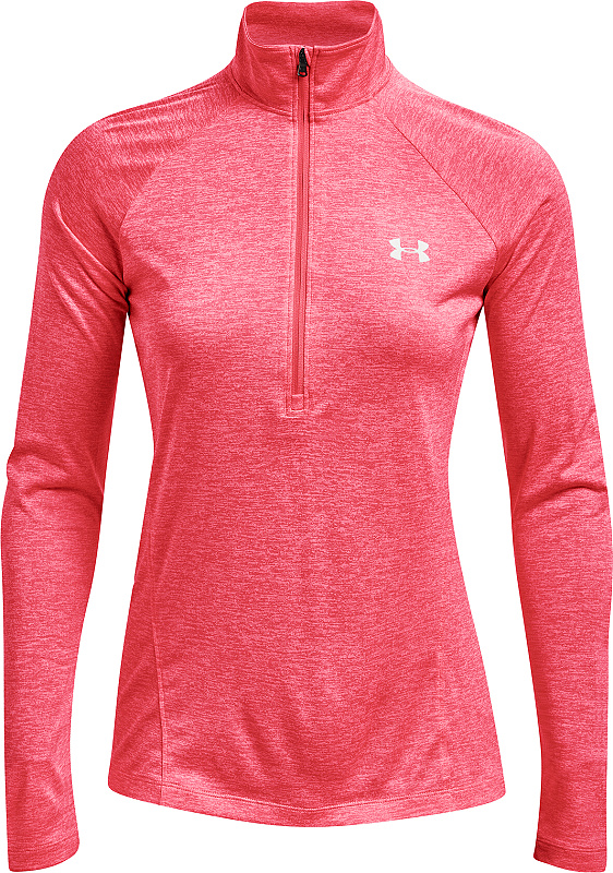 UNDER ARMOUR Dámske tričko s dlhým rukávom  Tech 1/2 Zip - Twist - ružové (1320128-653)